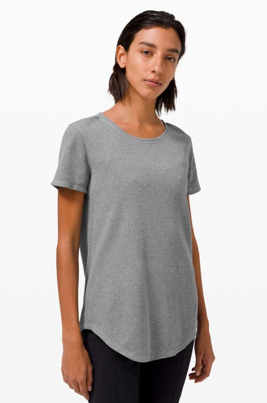 Lululemon Love Crew III Waffle Heathered Core Medium Grey